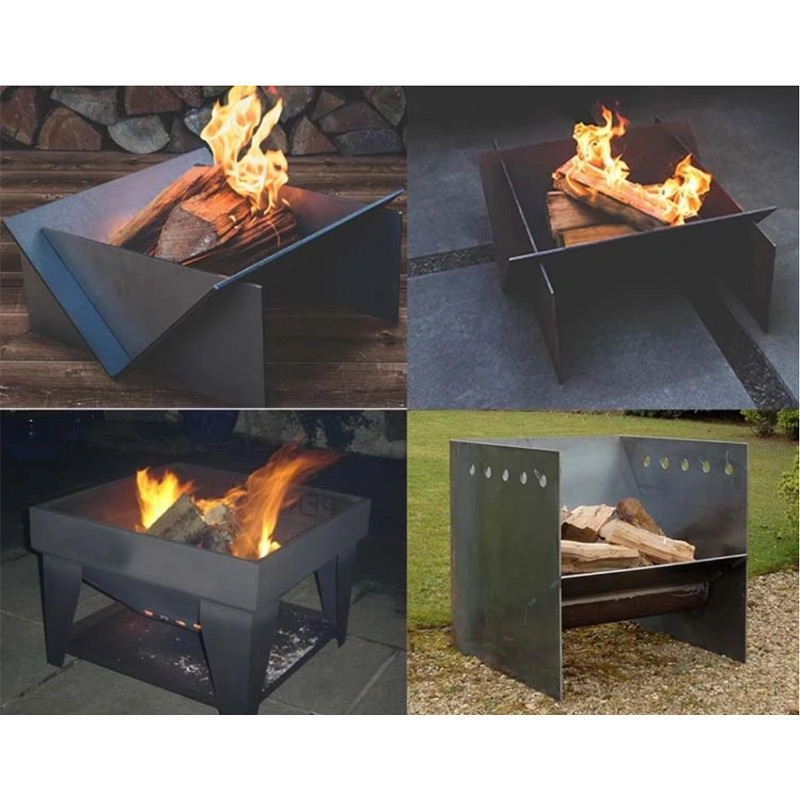 Irrotettava metallinen puutarhan sisustus Lämmitys Brazier Simple Fire Pit